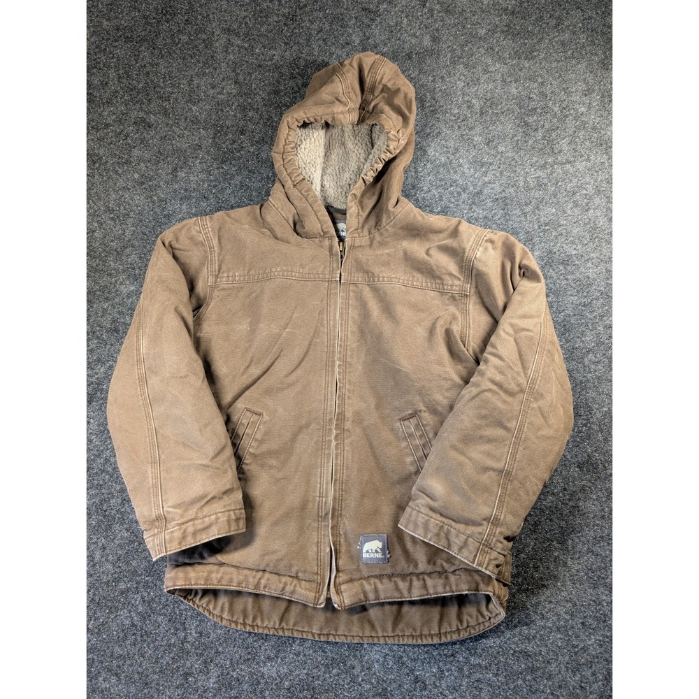 Berne Jacket Youth Small Brown Blizzard Barn Farm Outdoor Coat Y2K Boys